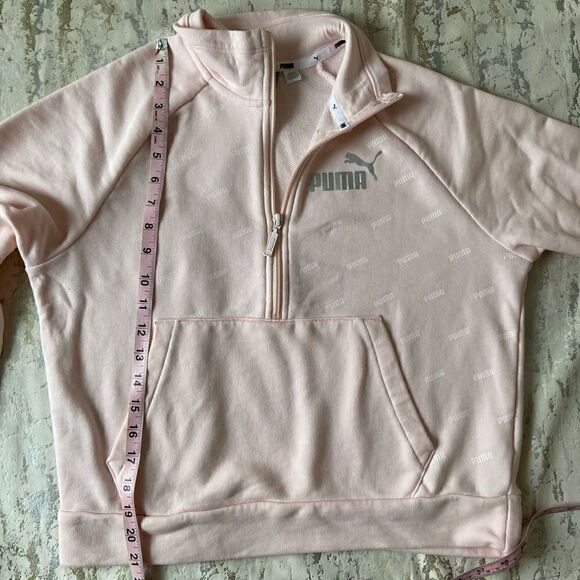 Puma Crop baby pink 1/4 zip sweatshirt - Picture 8 of 12